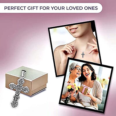 925 Sterling Silver Cross Pendant without Chain, Cross Religious Pendant without Chain, Jewelry Gifts For Women