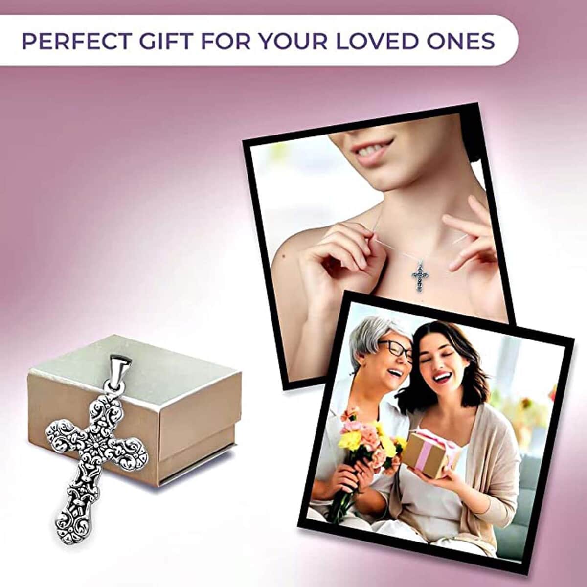 925 Sterling Silver Cross Pendant, Cross Religious Pendant, Jewelry Gifts For Women image number 6