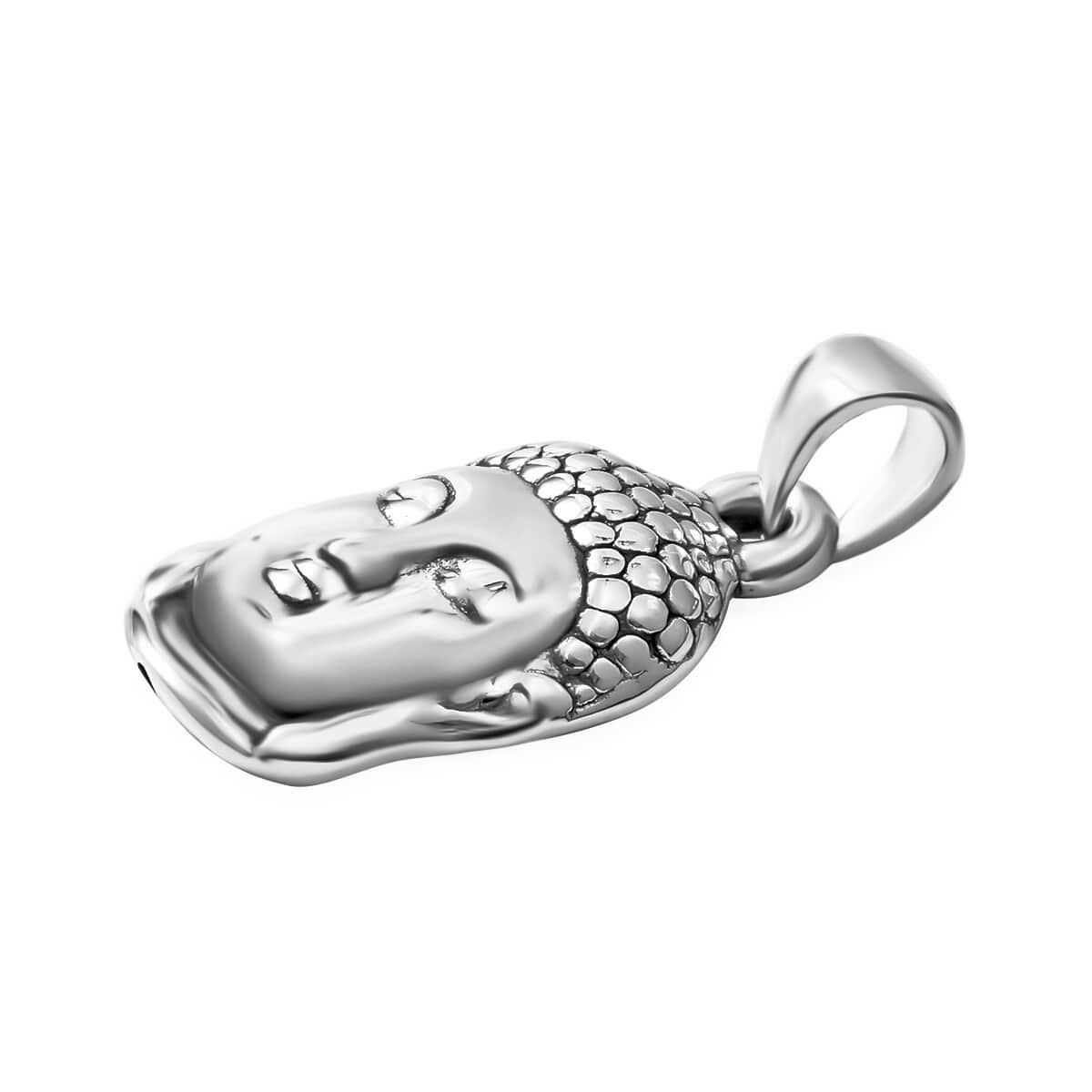 Sterling Silver Buddha Pendant 2.20 Grams image number 1