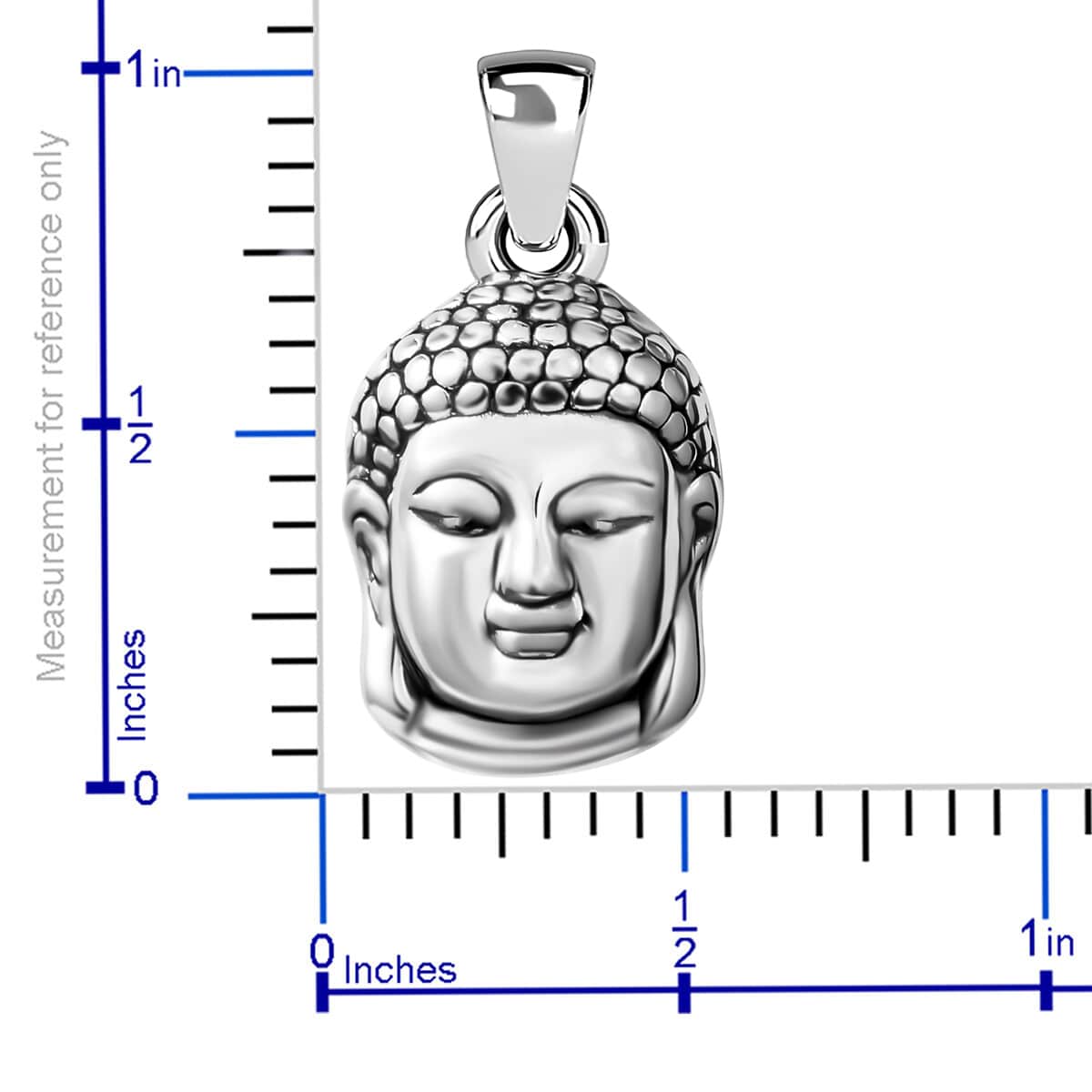 Sterling Silver Buddha Pendant 2.20 Grams image number 2