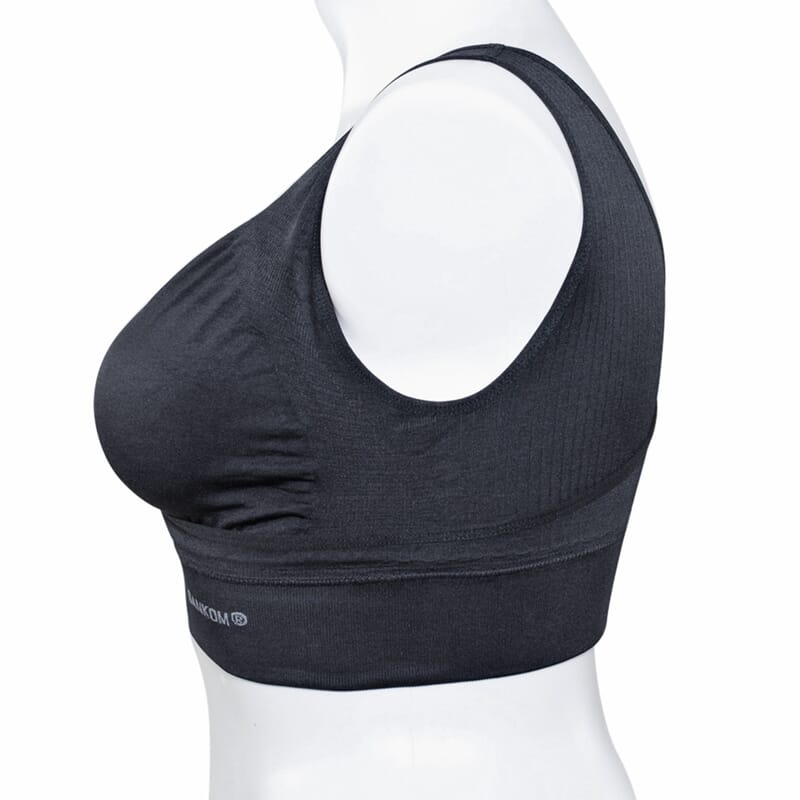 SANKOM Patent Black Wireless Posture Support Bra with Aloe Vera Fibers-M/L