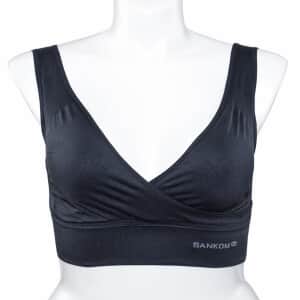 SANKOM Patent Support & Posture Bra with Aloe Vera Fibers-M/L | Black