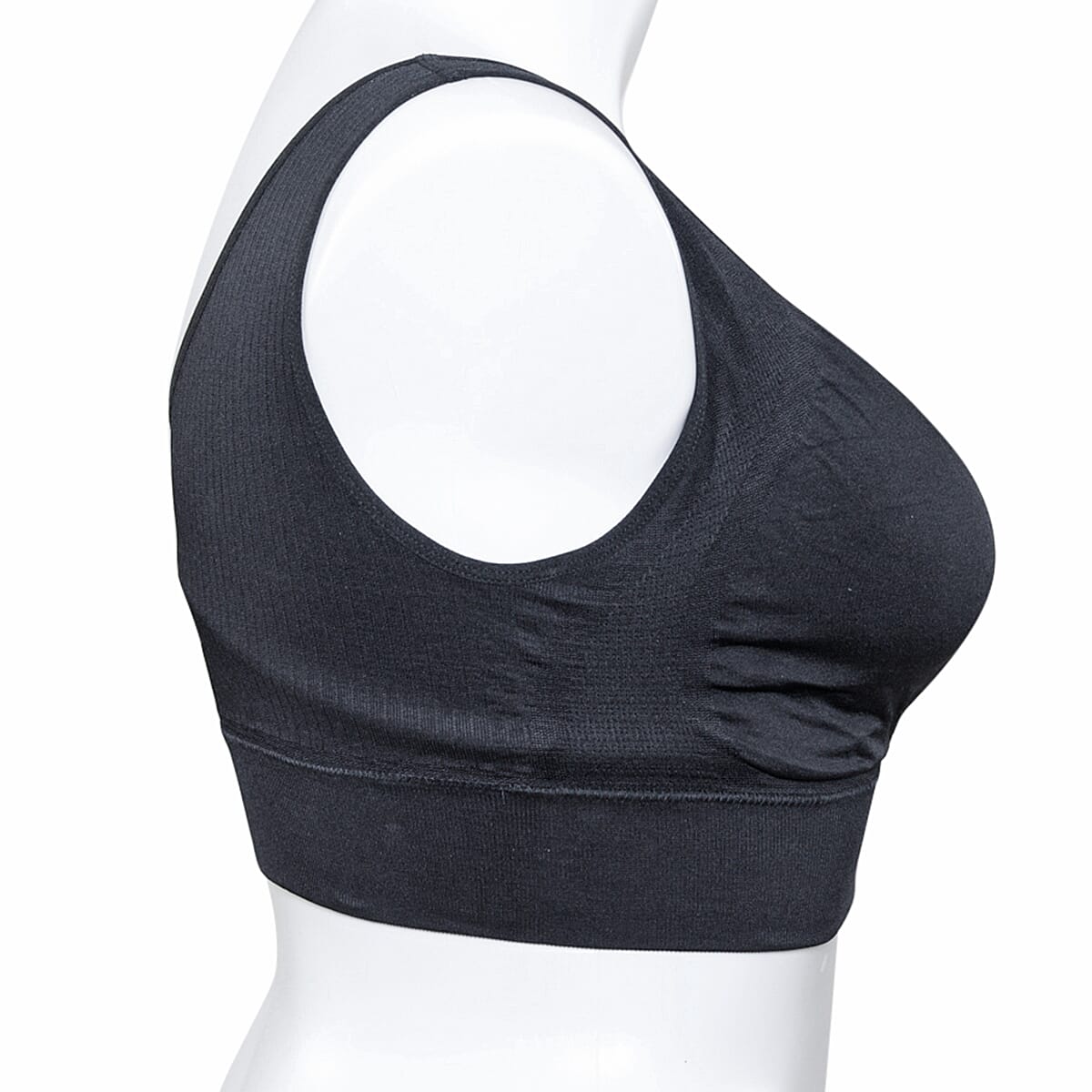 SANKOM Patent Black Wireless Posture Support Bra with Aloe Vera Fibers-XL/XXL image number 1