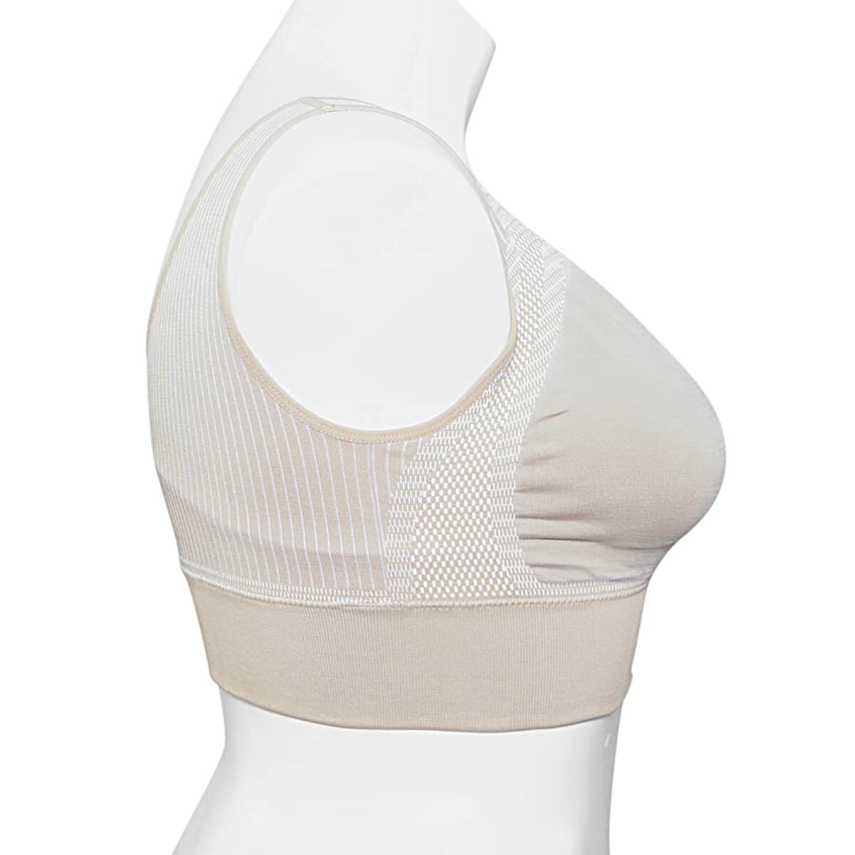 Sankom - Patent Classic Bra For Back Support, Beige L/XL