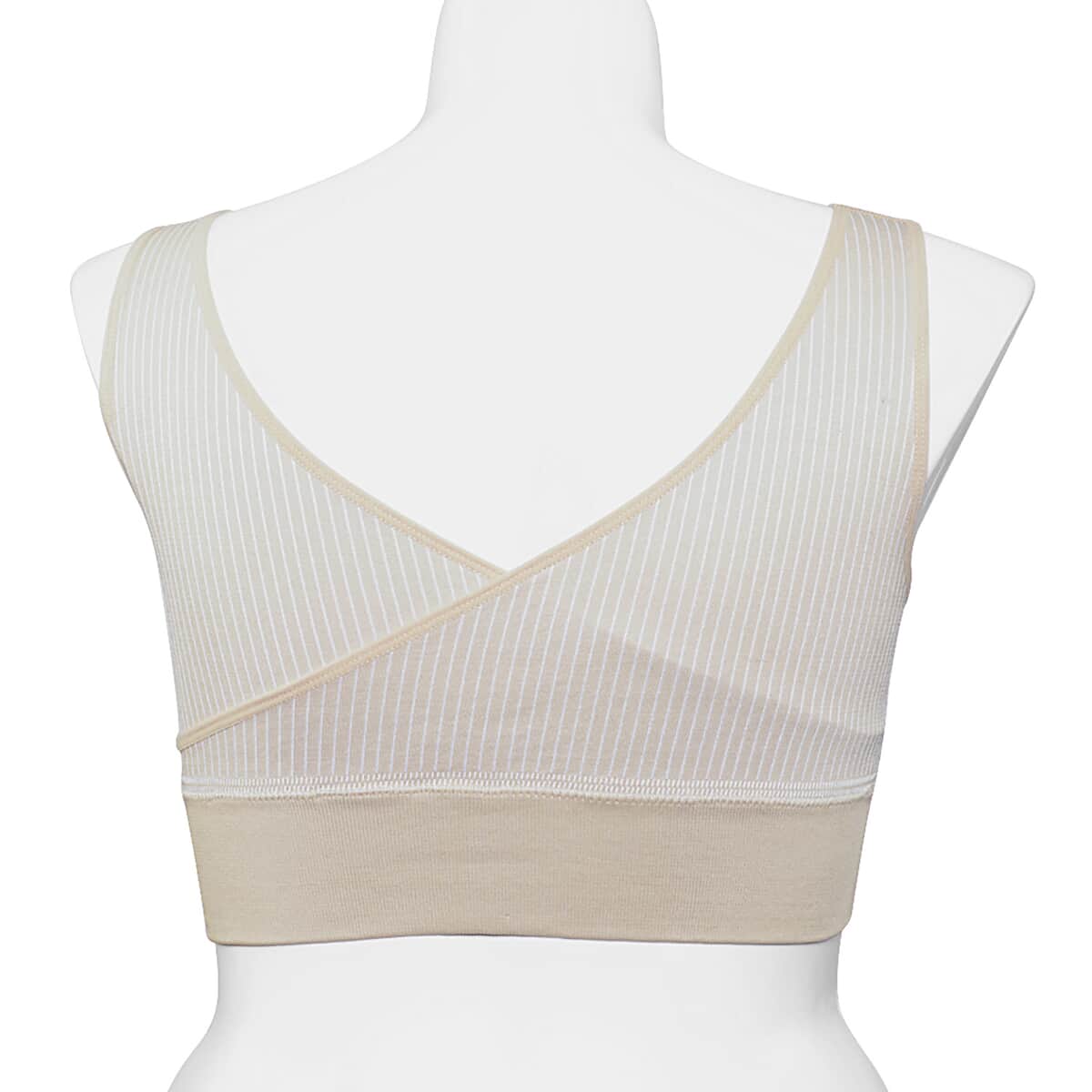 Sankom Patent Beige Wireless Posture Support Bra with Cooling Fibers - L/XL image number 3