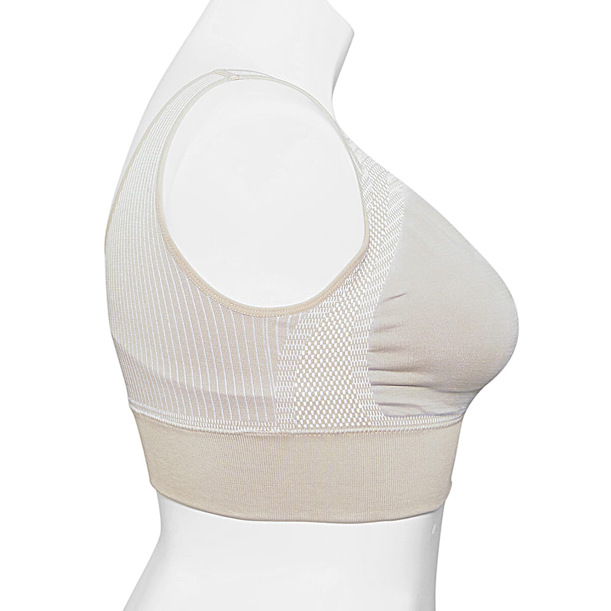 Sankom Patent Beige Wireless Posture Support Bra with Cooling Fibers - XL/XXL image number 1