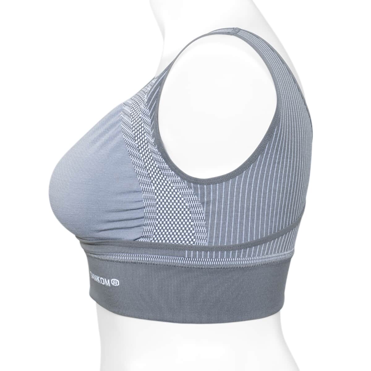 SANKOM-Gray Support & Posture Bra with Bamboo Fibers (M/L) image number 2