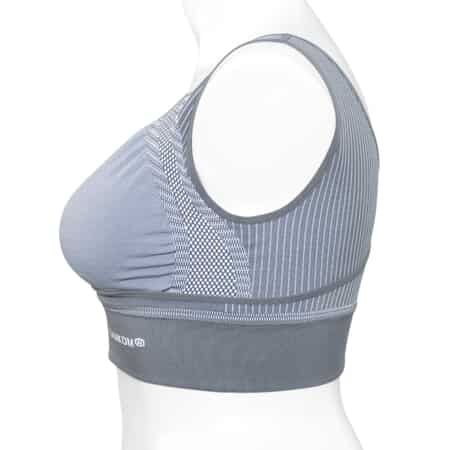 SANKOM Patent Gray Wireless Posture Support Bra with Bamboo Fibers - L/XL image number 2