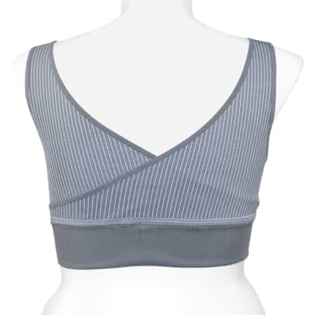 Buy SANKOM Patent Gray Wireless Posture Support Bra with Bamboo