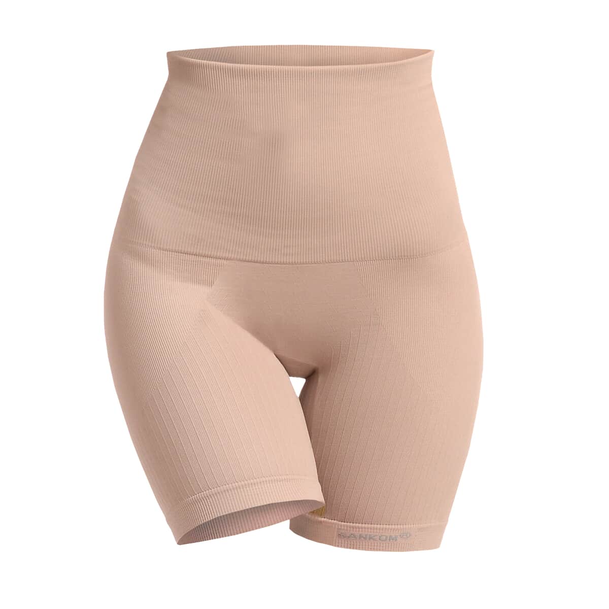 Sankom Patent Mid-Thigh Shaper Shorts with Cooling Fibers - S/M | Beige image number 1