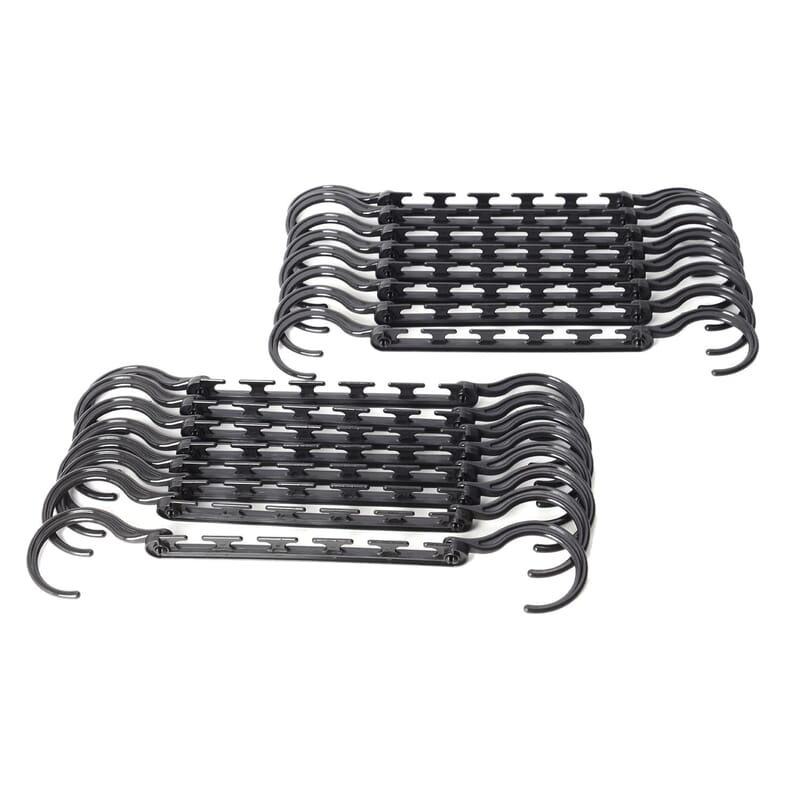 Set of 2 8pc Space Saving Hangers -Black (Holds up to 30 lbs)