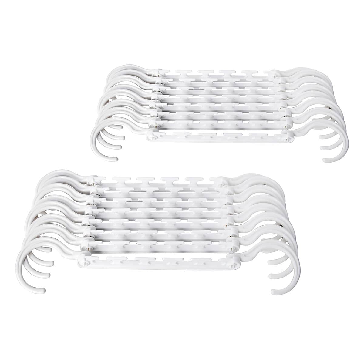 Set of 8 Space Saving Hangers -White (Holds up to 30 lbs) image number 0