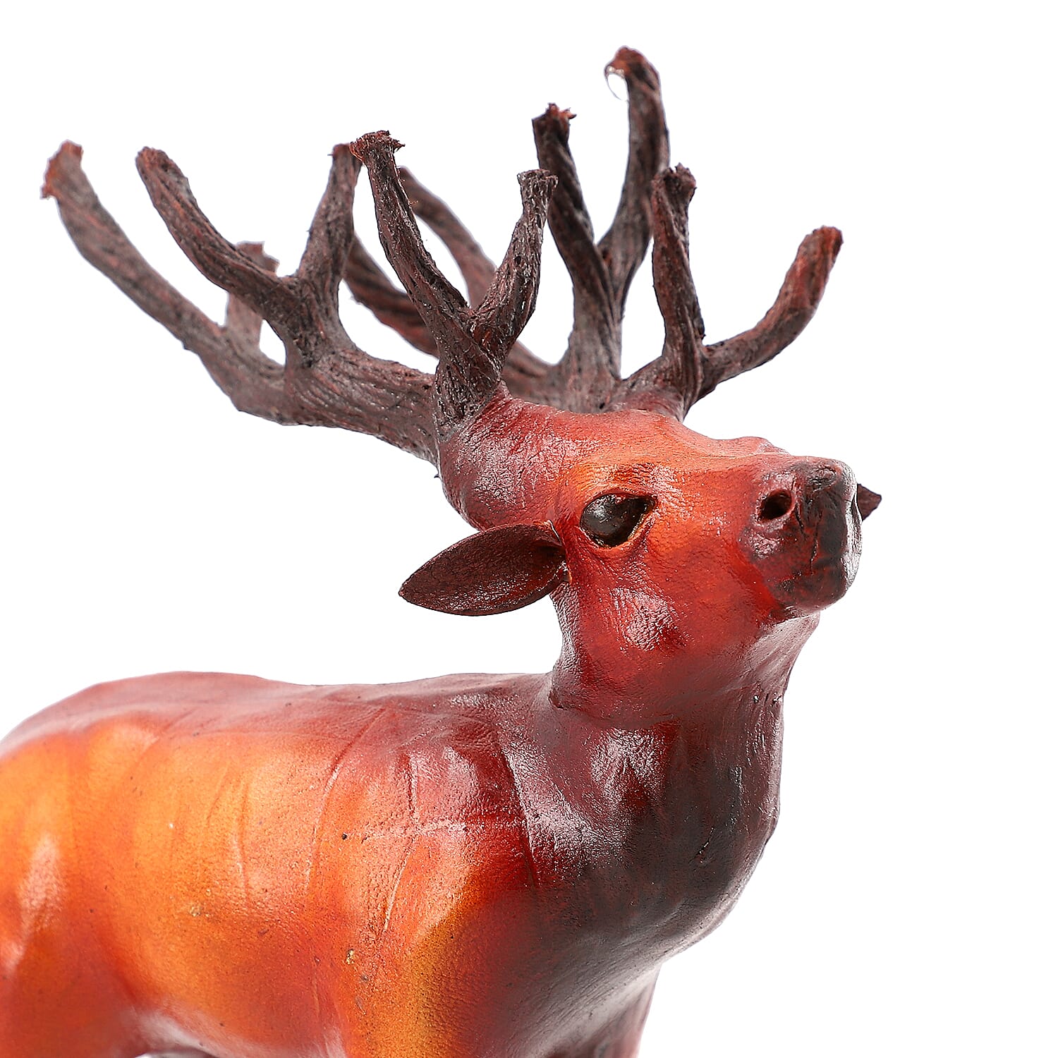 Handcrafted Genuine Leather Reindeer Statue