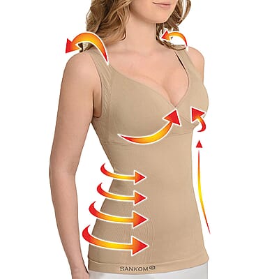 SANKOM Patent Classic Shaping Camisole with Bra - XXXL | Beige