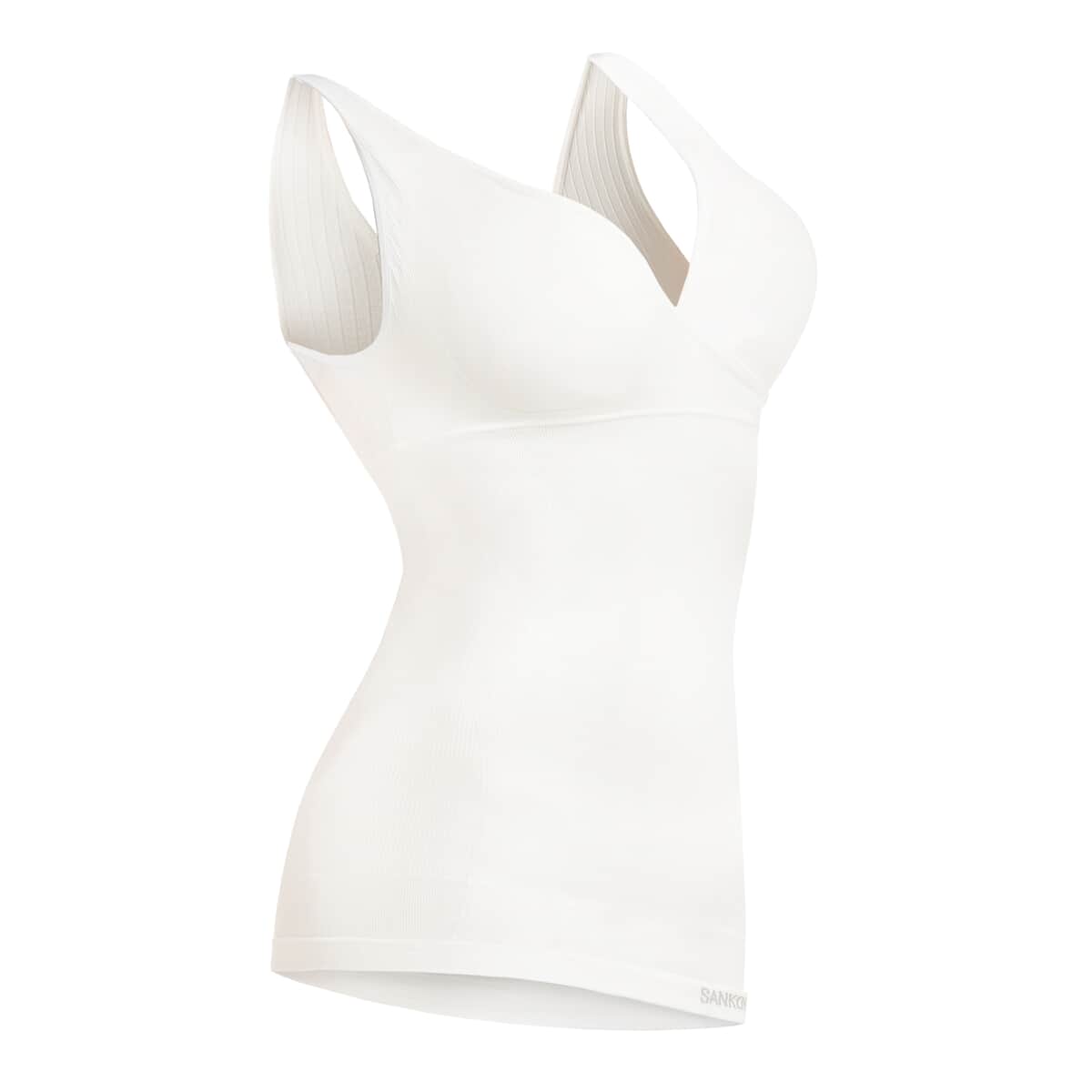 SANKOM Patent Classic Shaping Camisole with Bra - L/XL | White image number 1