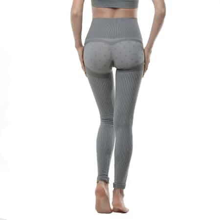 SANKOM Patent Gray Posture And Shaper Leggings For Women With Bamboo Fibers - XS/S image number 2