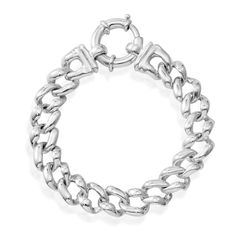 Sterling Silver Men's Link Curb Bracelet (8.00 In)(20.1g)
