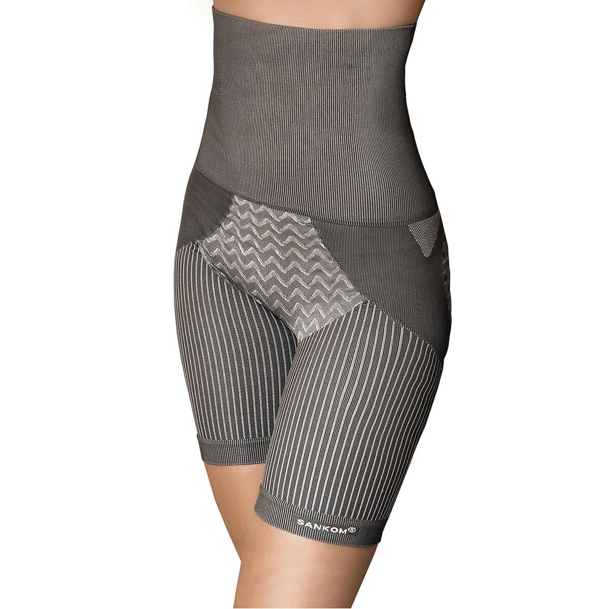 Sankom Patent Mid-Thigh Shaper with Bamboo Fibers - XS | Gray  image number 0