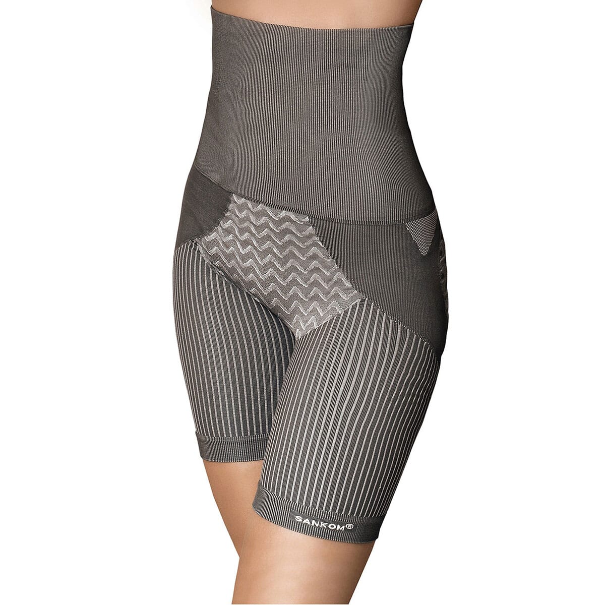 Sankom Patent Mid-Thigh Shaper with Bamboo Fibers - XS | Gray  image number 0