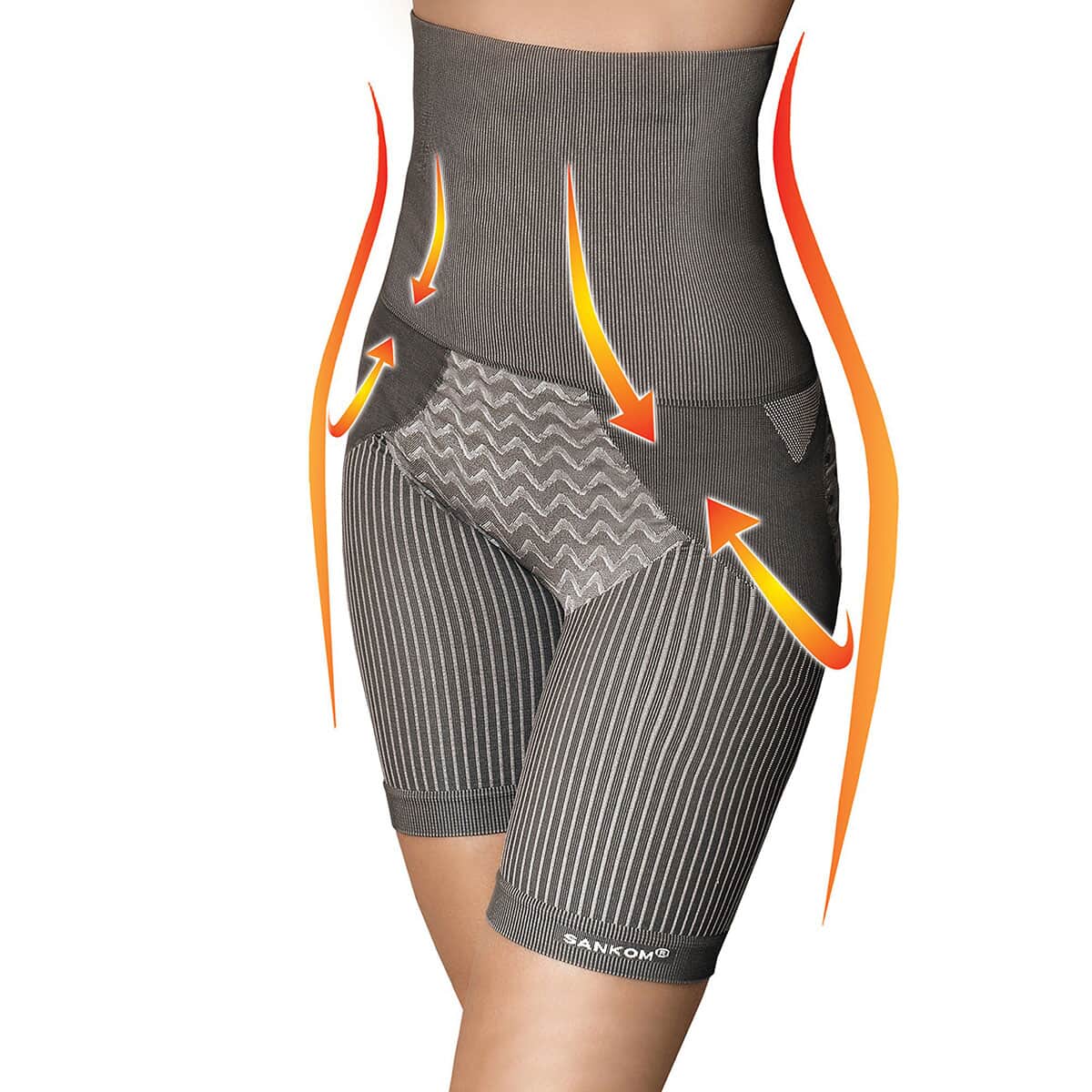 Sankom Patent Mid-Thigh Shaper with Bamboo Fibers - XS | Gray  image number 1
