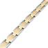ION Plated YG and Stainless Steel Men's Bracelet (8.50In) and Honey Comb Dog Tag Pendant Necklace (20.00 Inches) image number 3
