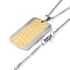 ION Plated YG and Stainless Steel Men's Bracelet (8.50In) and Honey Comb Dog Tag Pendant Necklace (20.00 Inches) image number 6