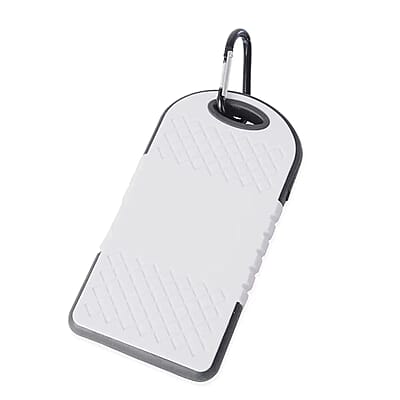 Homesmart White Carabiner Solar 5000 mAh Battery Charger with USB & Emergency LED Flash Light