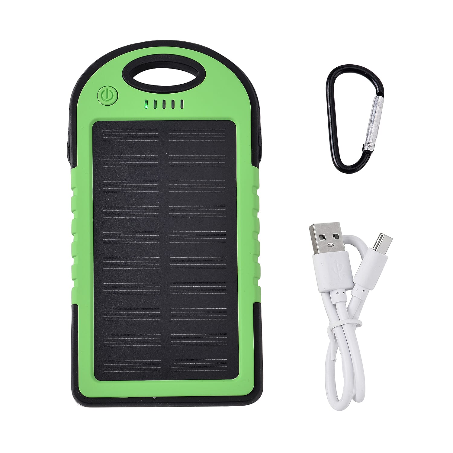 dual usb solar power bank with flashlight 5000mah