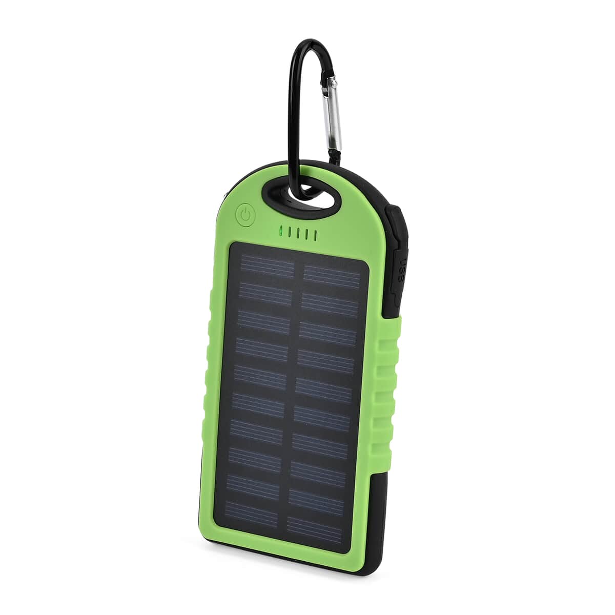 Homesmart Lime Green Carabiner Solar 5000 mAh Battery Charger with USB & Emergency LED Torch image number 4