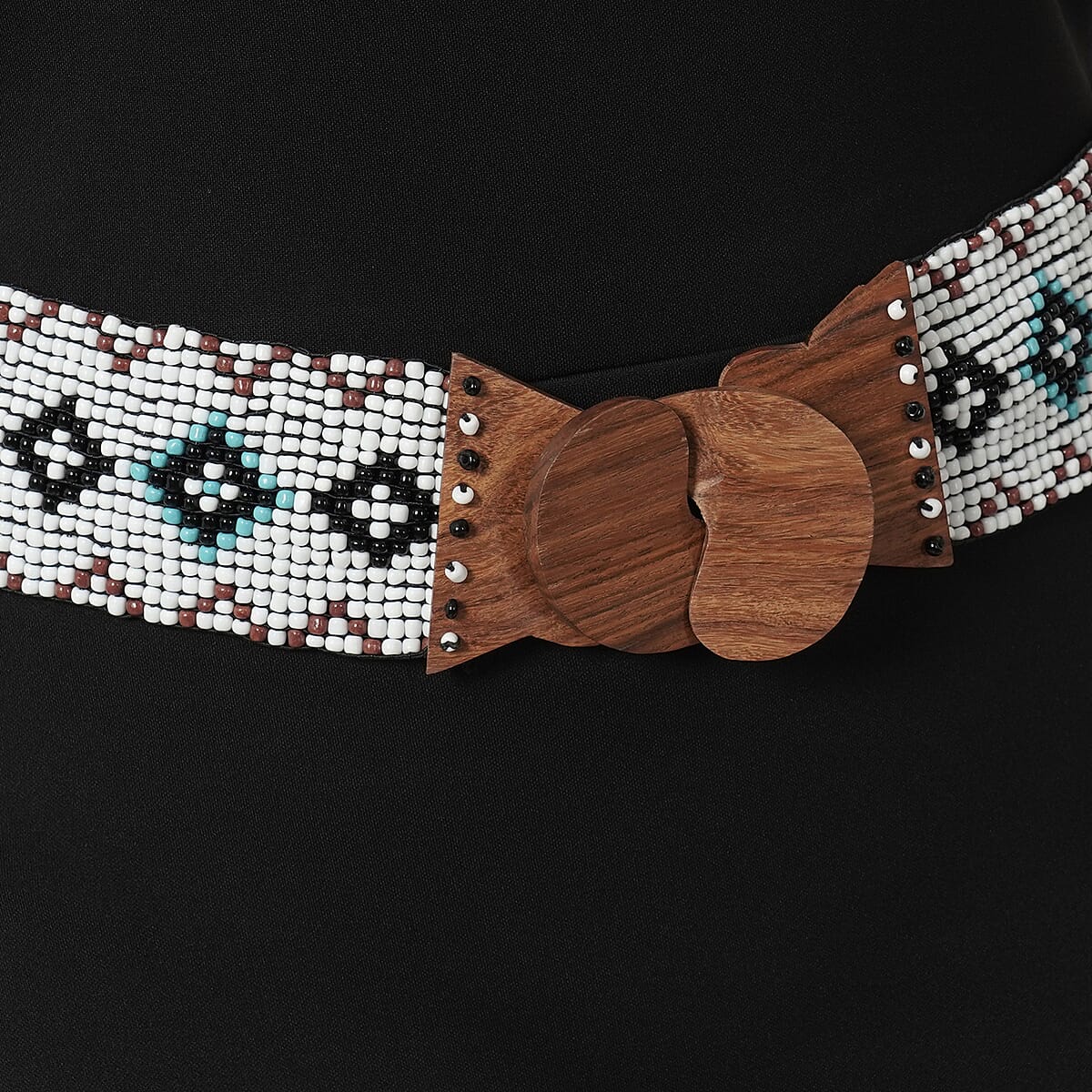 Buy Handcrafted Multi Color Diamond Pattern Seed Beaded  display picture 1