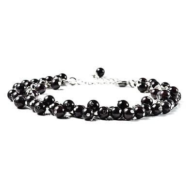 Mozambique Garnet Anklet in Stainless Steel (9 in) 75.00 ctw