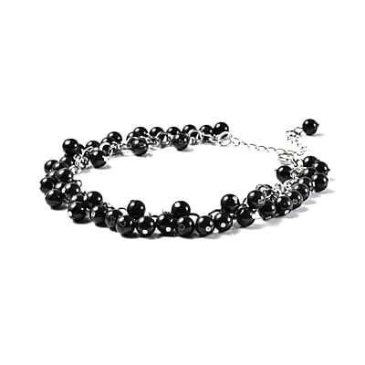 Mozambique Garnet Anklet in Stainless Steel (9 in) 75.00 ctw