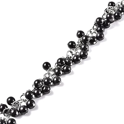 Mozambique Garnet Anklet in Stainless Steel (9 in) 75.00 ctw