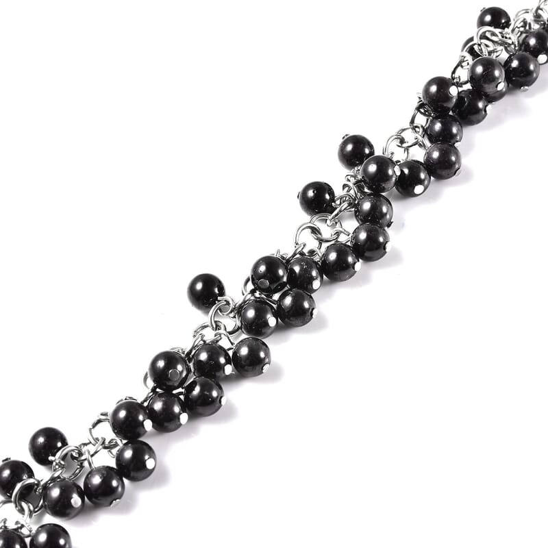 Mozambique Garnet Anklet in Stainless Steel (9 in) 75.00 ctw