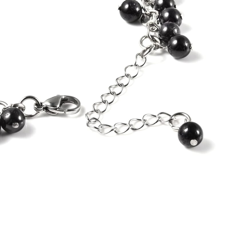 Mozambique Garnet Anklet in Stainless Steel (9 in) 75.00 ctw