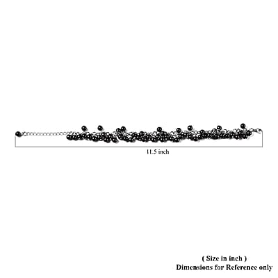 Mozambique Garnet Anklet in Stainless Steel (9 in) 75.00 ctw