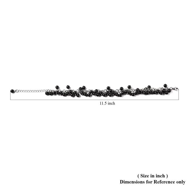 Mozambique Garnet Anklet in Stainless Steel (9 in) 75.00 ctw
