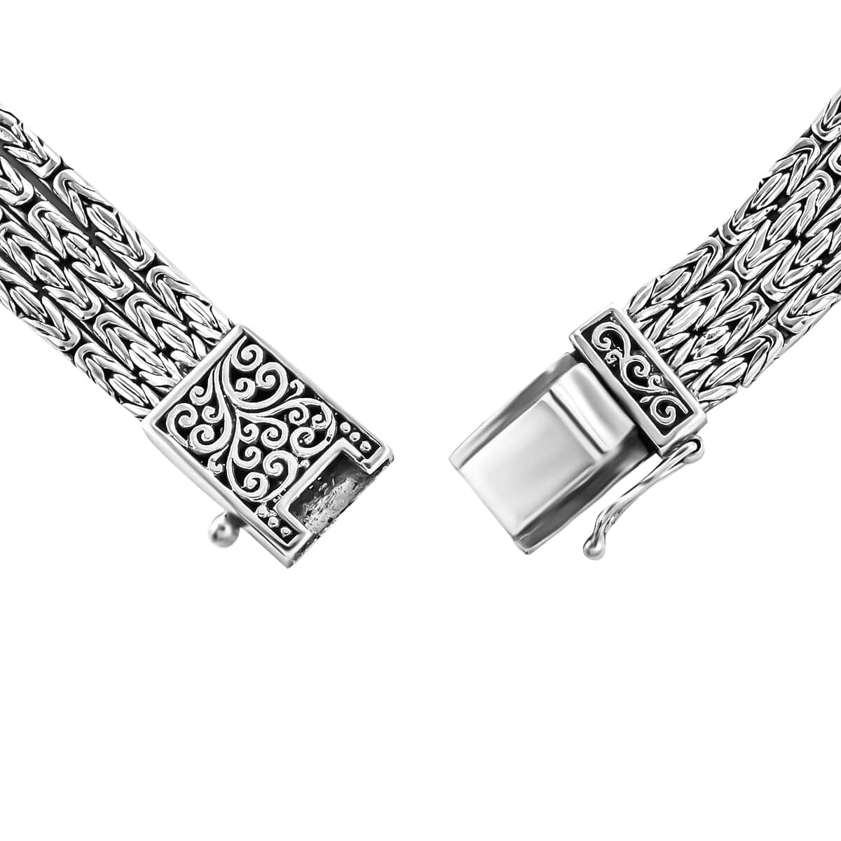 Eon 1962 Multi-Row Borobudur Bracelet Watch for Women, Sterling Silver, Swiss Movement Watch, Ladies Bracelet Watch (8.00 In) image number 5
