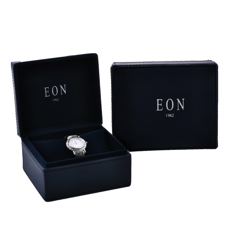 Eon 1962 Multi-Row Borobudur Bracelet Watch for Women, Sterling Silver, Swiss Movement Watch, Ladies Bracelet Watch (8.00 In)