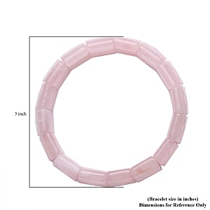 Galilea Rose Quartz 421.00 ctw Boho Block Bracelet, Stretch Bracelet For Women, Jewelry Gifts For Women