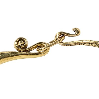 Elephant Earrings and Necklace Set in Goldtone 16 Inches, Chunky Statement Jewelry For Women
