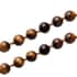 South African Tiger's Eye Beaded Stretch Bracelet, Earrings and Necklace (18.00 In) in Sterling Silver 281.50 ctw image number 3