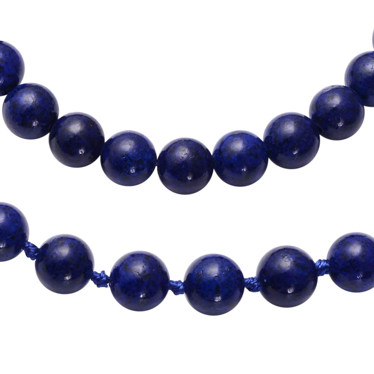 Lapis Lazuli Beaded Stretch Bracelet, Earrings and Necklace Set in Sterling Silver (18.00 In) 277.00 ctw image number 3
