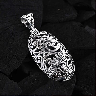Bali Legacy Sterling Silver Dragonfly Pendant without Chain 5.50 Grams
