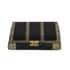 Black Faux Leather Oxidized Jewelry Box with Scratch Protection Interior image number 0