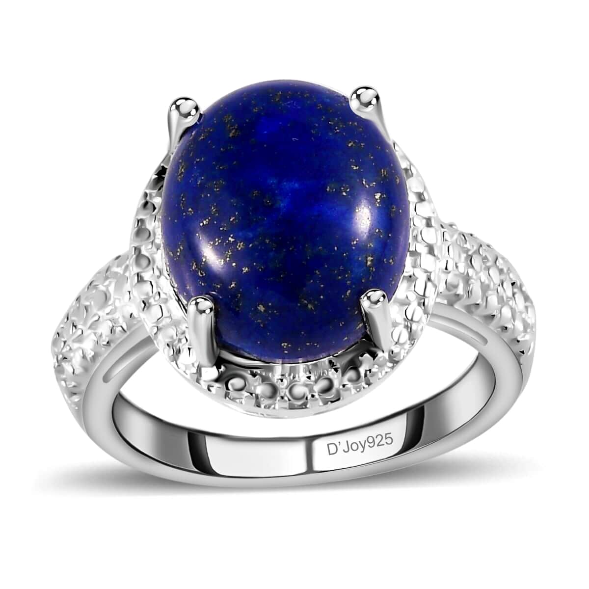 Lapis Lazuli Ring In Sterling Silver, Solitaire Engagement Rings, Fashion Ring For Women (Size 10.0) 6.25 ctw image number 0