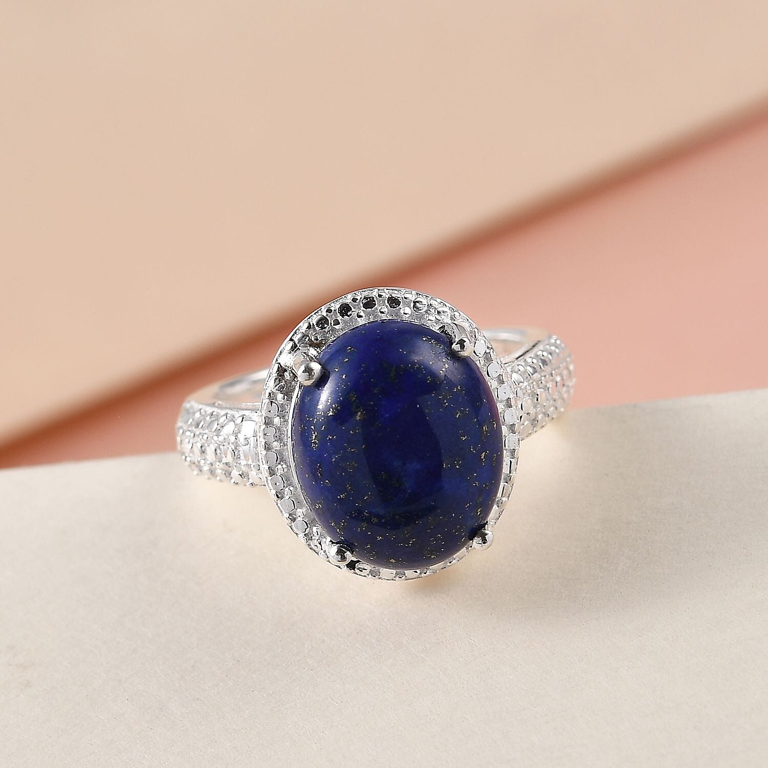 D'Joy Lapis Lazuli 5.85 ctw Ring In Sterling Silver, Solitaire Engagement Rings, Fashion Ring For Women (Size 8.0)