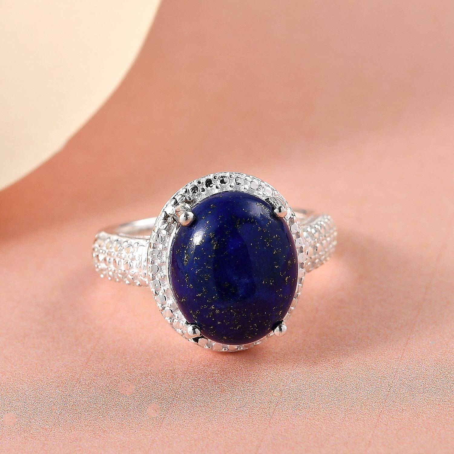 D'Joy Lapis Lazuli 5.85 ctw Ring In Sterling Silver, Solitaire Engagement Rings, Fashion Ring For Women (Size 8.0)