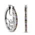 Karis Simulated Multi Color Diamond Hoop Earrings in Platinum Bond image number 0