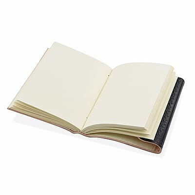 Handcrafted Floral Embossed 100% Genuine Leather Journal with Wooden Pen